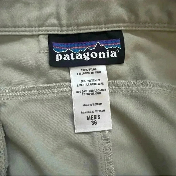 Patagonia Men’s Roving Cargo Shorts Size 36 Style# 5875510” Inseam Khaki Outdoor - Picture 6 of 15